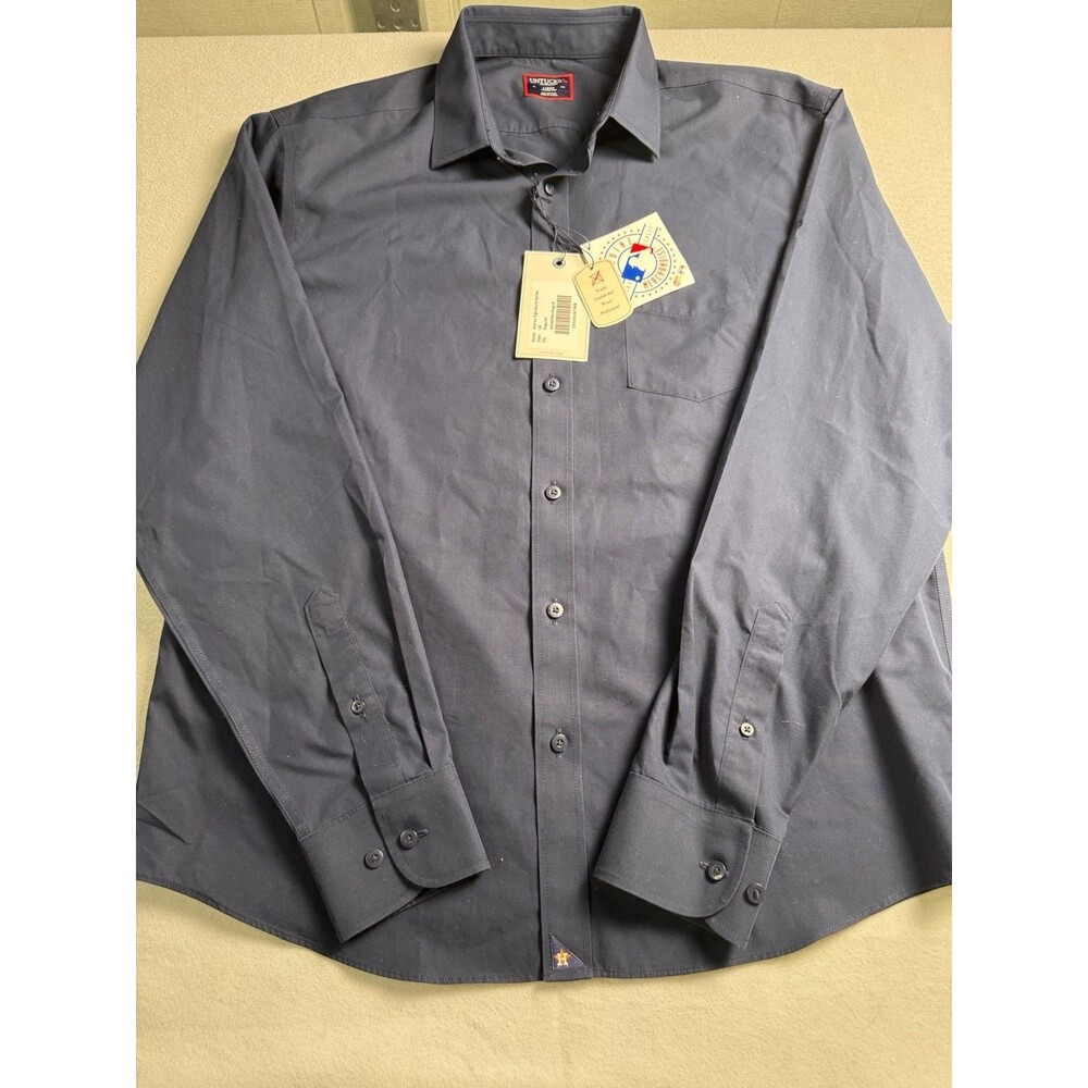 RARE Unreleased UNTUCKit Houston Astros MLB Button Down Shirt L NWT Sample 2019
